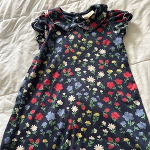 Beaufort Bonnet Girls' Navy Floral Peter Pan Collar Dress size 7